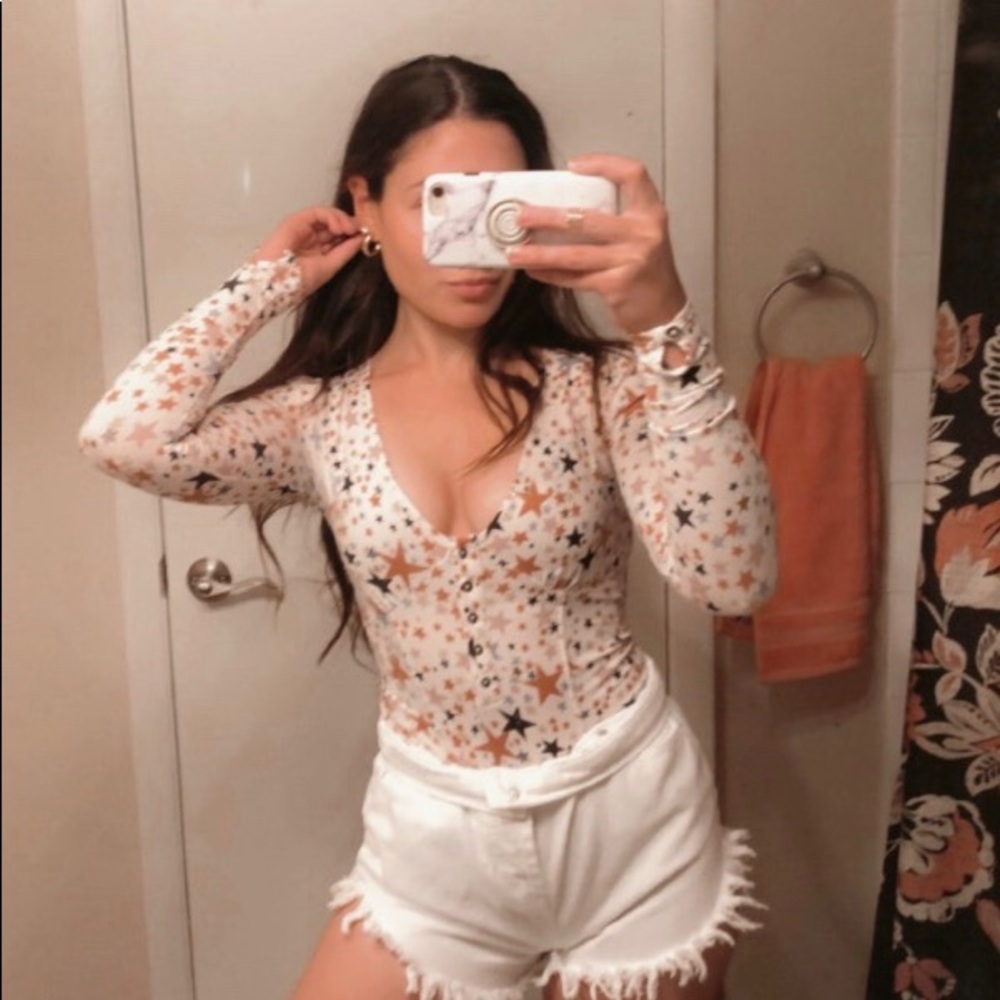 🌟Free People “Girls Like Us” Star Bodysuit🌟